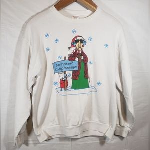 Vintage shoebox old lady anti winter sweater. Very vintage unisex XL